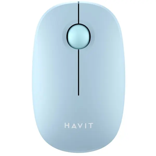 HAVIT Mouse office wireless HAVIT MS57GT, Ergonomic, 1600 dpi, 3 butoane, Bluetooth 2.4 GHz, Albastru
