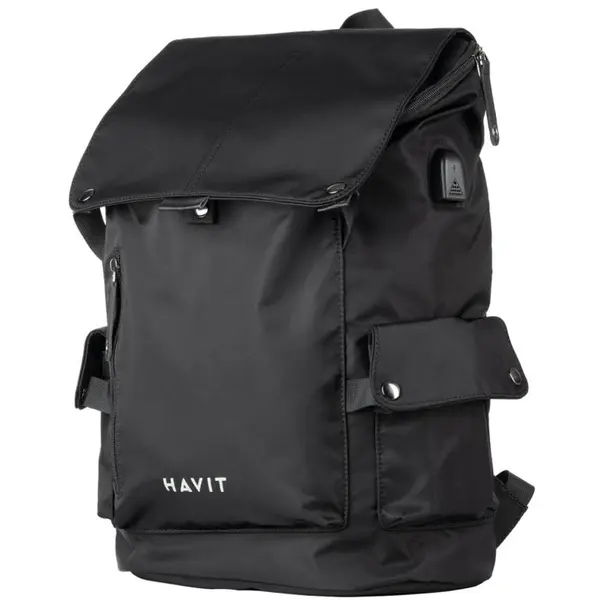 HAVIT Rucsac Laptop HAVIT H0033, Impermeabil, Rezistent la socuri, Port USB, 300x160x450 mm, Negru