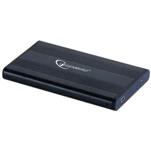 HDD enclosure Gembird for 2.5'' SATA - USB 2.0, Aluminium, Negru