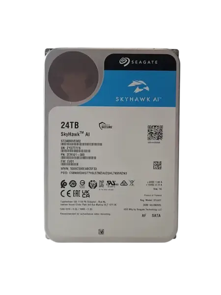 HDD Seagata SkyHawk AI, 24TB, SATA-III, 7200 rpm, 512 mb, 3.5inch