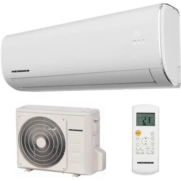 HEINNER Aparat de aer conditionat Heinner Crystal HAC-CR18KIT, 18000 BTU, Kit instalare inclus, Functie Turbo, Clasa A++, Alb