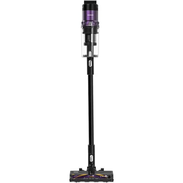 HEINNER Aspirator vertical Heinner Ultrabrush 350 HSVC-MBDB350ATPP, 350W, 3 viteze, Sistem filtrare multiciclonic, Motor BLDC, Perie anti-tangle, Display led cu indicatori mod aspirare, Status acumulator, Filtru hepa, Negru/Mov