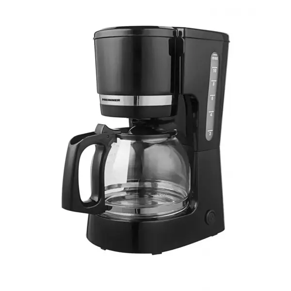 HEINNER Cafetiera Heinner HCM-800BK, putere 800 W, sistem anti-picurare, functie mentinere cald, Filtru lavabil detasabil, suport filtru detasabil, pprire automata dupa 40min, indicator nivel apa, capacitate rezervor 1.5 L, negru