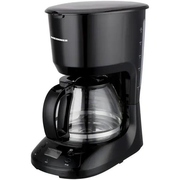HEINNER Cafetierea digitala Heinner Black Chatt HCM-D750GCBK, LCD, 1.25L, filtru si portfiltru detasabil, filtru din nailon, functie anti-scurgere, oprire automata, functie de mentinere la cald, 750W, Negru