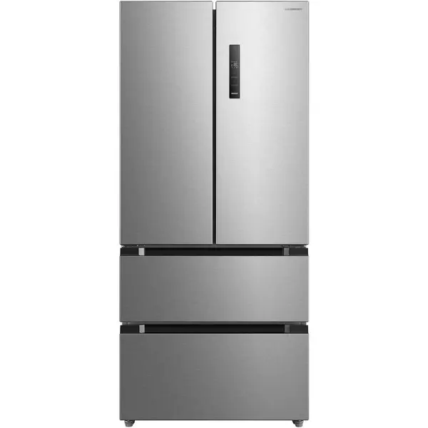 HEINNER Combina frigorifica French Door Heinner HCFD-M516INVXE++, No Frost, 516 L , Clasa E, Compresor Inverter, Display LED touch, Compartiment cu temperatura variabila, Functie super racire/super congelare, Inox