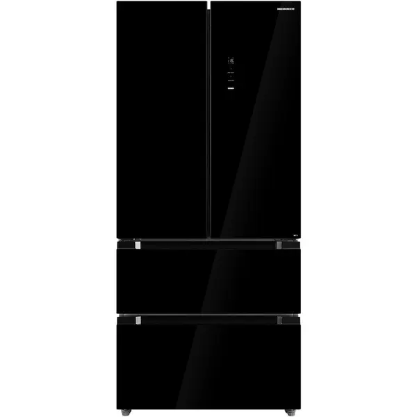 HEINNER Combina frigorifica French Door Heinner HCFD-M516INVHGBKE++, No Frost, 516 L , Clasa E, Compresor Inverter, Display LED touch, Tehnologie inoxcool, Compartiment cu temperatura variabila, Functie super racire/super congelare, Negru