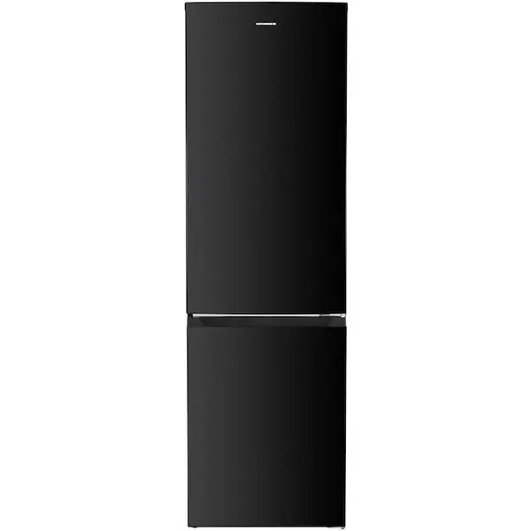 HEINNER Combina frigorifica Heinner HCNF-HM253INVBKE++, 253 l, Clasa E, No frost, Compresor Inverter, Control electronic cu termostat ajustabil, Lumina led, 3 rafturi de sticla frigider, 3 sertare congelator, H 181 cm, Negru