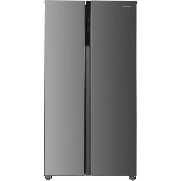 HEINNER Combina side by side Heinner HSBS-HM442NFINVXD, 442 l, Clasa D, No frost, Display, Functie smart, Functie congelare/racire rapida, Adancime redusa 59.5 cm, H 177 cm, Inox