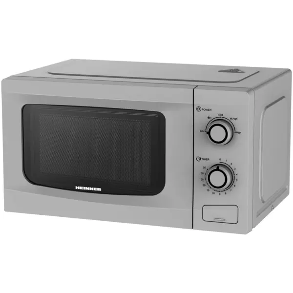 HEINNER Cuptor cu microunde Heinner HMW-M2035SL, 20 l, 700 W, Control mecanic, Timer, Argintiu