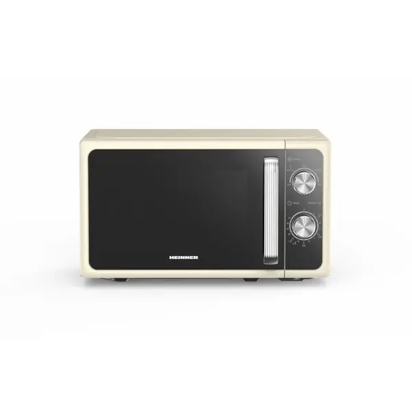 HEINNER Cuptor cu microunde HEINNER HMW-MD20MRCR, 800 W, 20 l, 5 trepte putere, Platou rotativ 25.5 cm, Crem