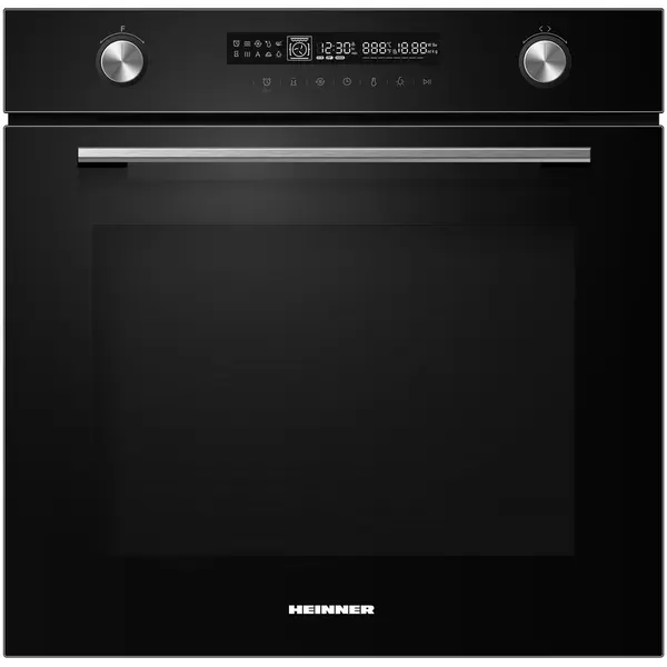 HEINNER Cuptor incorporabil Heinner HBO-M7212GCDRP-GBK, 72L, 12 Functii, Clasa A+, Timer digital, Display touch, Grill, Ventilatie, Functie turbo, Functie pizza, Functie dezghetare, , Blocare display, Autocuratare pirolitica, Sticla neagra