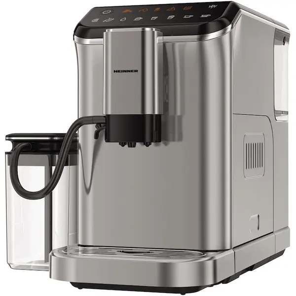 HEINNER EEspressor automat HEINNER HEMA-D20DGREY, 1350W, 20 bar, recipient lapte, capacitate rezervor apa 1.5L, capacitate compartiment boabe 190g, Gri