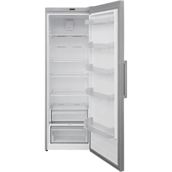 HEINNER Frigider cu o usa Heinner HF-V401NFSE++, 389 l, No Frost, Control electronic, Iluminare LED, Clasa E, H 186 cm, Argintiu