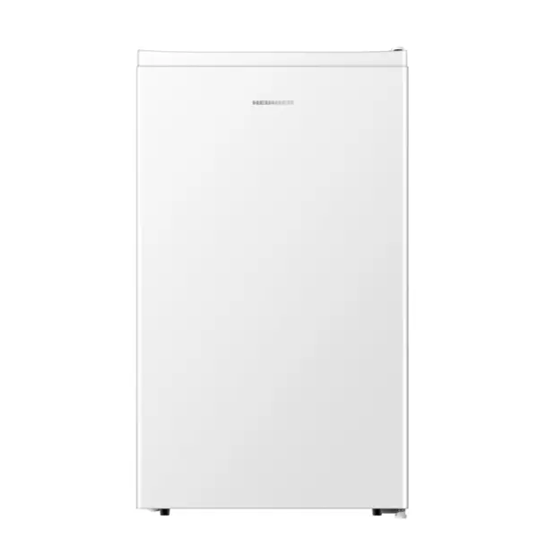HEINNER Frigider Heinner HF-HS94E++, clasa energetica: E, capacitate totala: 94L, control mecanic cu termostat ajustabil, lumina LED, 1 raft de sticla, compartiment pentru fructe si legume, usa reversibila, dimensiuni (WxDxH): 47.5 x 45 x 84 cm, Alb