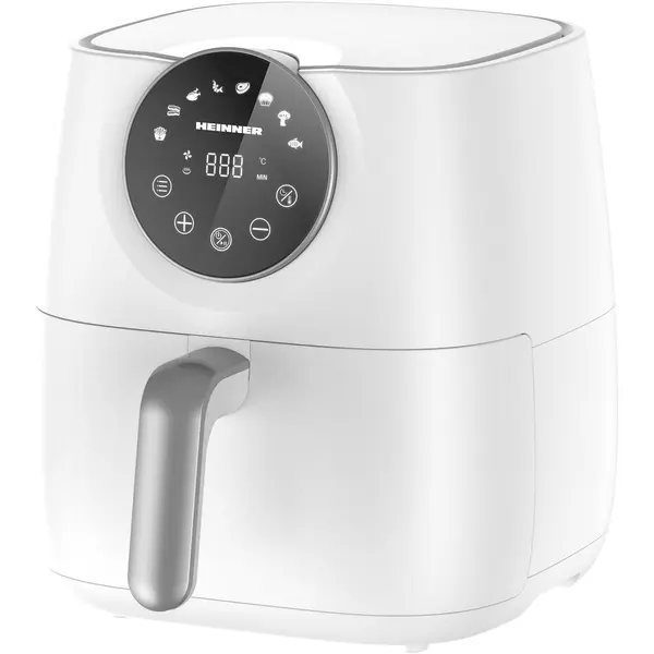 HEINNER Friteuza cu aer cald Heinner Airfryer Smartfry HAF-B6WH1700, 1700w, capacitate: 5.7l, display digital cu control touch, timer 60 min, temperatura 80-200 grade, 8 programe presetate, suport teflonat detasabil, oprire automata, Alb