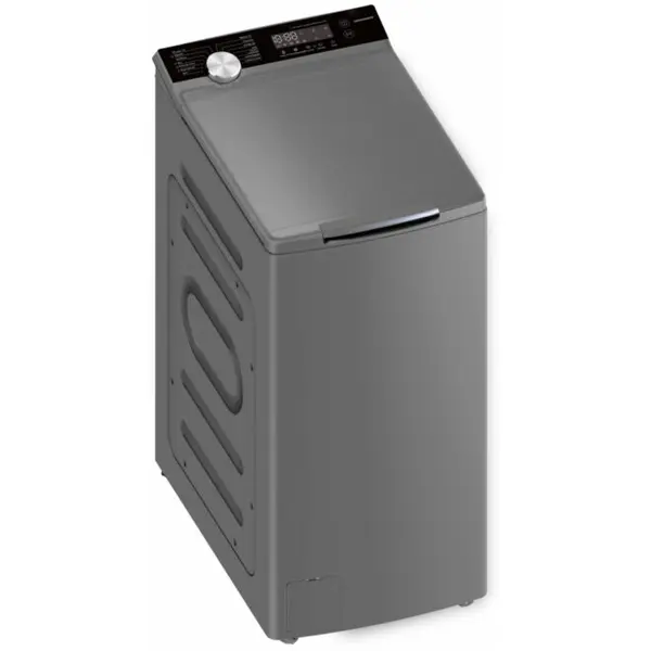 HEINNER Masina de spalat rufe cu incarcare verticala Heinner HWM-TL8013IVC++, Capacitate 8 kg, Viteza de centrifugare 1300 rpm, Clasa energetica C, Motor Inverter, Display Digital, Argintiu