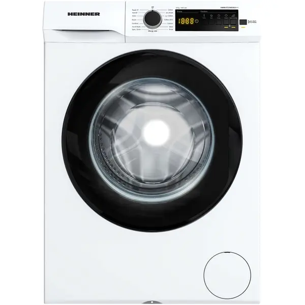 HEINNER Masina de spalat rufe Heinner HWM-VT2104IVKA+++, 10 kg, 1400 rpm, Clasa A, Motor Inverter, Display digital, Blocare acces copii, Alb