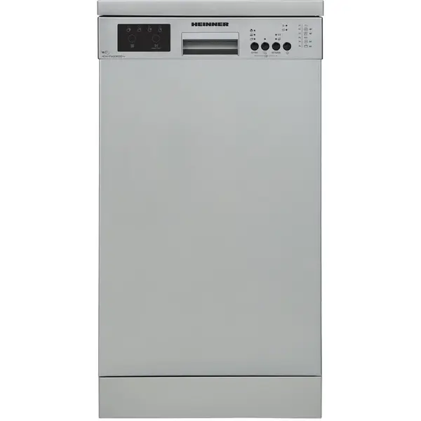 HEINNER Masina de spalat vase Heinner HDW-FS4506DSE++, 10 Seturi, 6 programe, Clasa E, Half load, Aquastop, 45 cm, Antracit