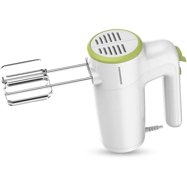 HEINNER Mixer de mana Heinner HM-300GR, 300w, 6 viteze+turbo, 2 seturi accesorii inox, Alb-Verde