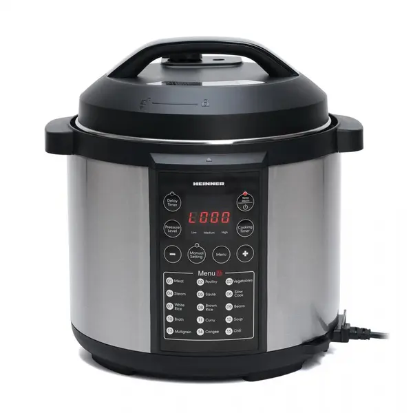 HEINNER Multicooker cu gatire sub presiune Heinner HPCK-6IX, 3.8 L, 15 programe, Vas antiadeziv detasabil, Presiune