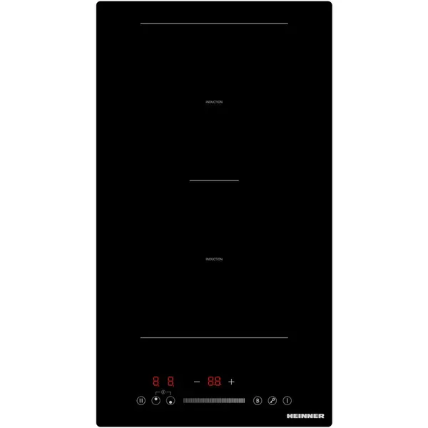 HEINNER Plita incorporabila Heinner HBHI-M2ZB1FXTC, Inductie, 2 zone de gatit, Bridge, Boost, Control touch, Timer, Protectie copii, Indicator caldura reziduala, 30 cm, Negru