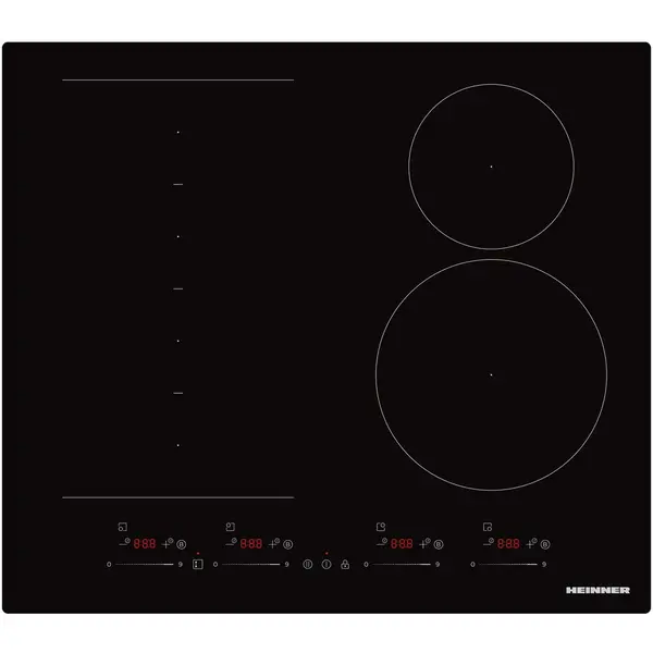 HEINNER Plita incorporabila Heinner HBHI-M4ZB1FXSMTC, Inductie, 4 zone de gatit, Bridge, Boost, Slim, Control touch, Timer, Protectie copii, Indicator caldura reziduala, 60 cm, Negru
