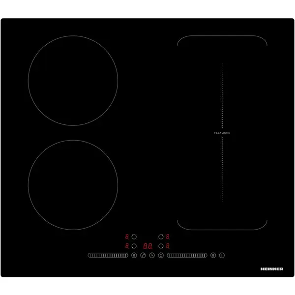 HEINNER Plita incorporabila Heinner HBHI-M4ZB1FXTC, Inductie, 4 zone de gatit, Bridge, Boost, Control touch, Timer, Protectie copii, Indicator caldura reziduala, 60 cm, Negru