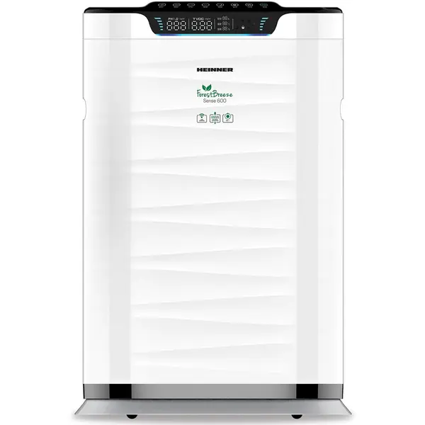 HEINNER Purificator de aer Heinner HPA-600WIFI, CADR 600m³/h, 42~72m ², Control tactil cu display, Control WIFI, Telecomanda, Filtru HEPA H11, Generator ioni negativi, Senzor PM 2.5, Alb