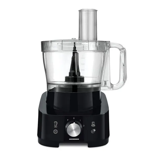 HEINNER Robot de bucatarie Heinner Cookery Chef HFP-1000BK, 1000W, blender si rasnita incluse, capacitate bol 3.5L, capacitate blender 1.8L, 2 viteze + Pulse, cutit inox, Negru