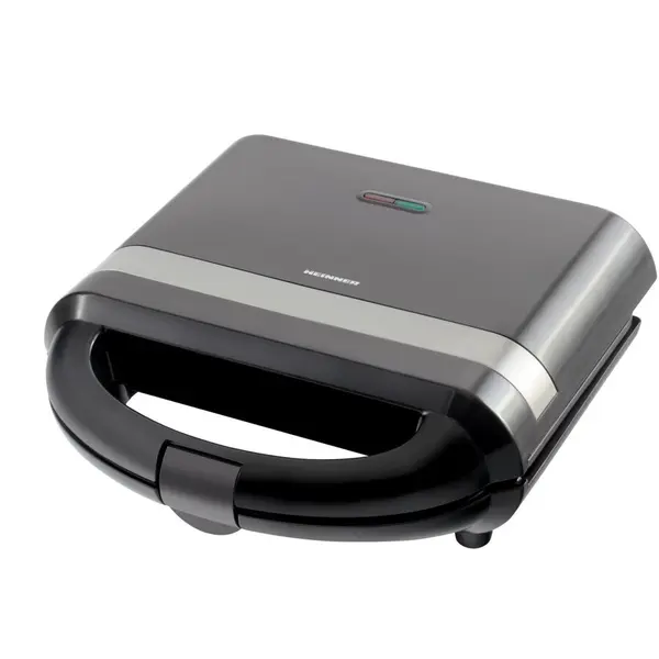 HEINNER Sandwich maker Heinner SM-H700BK, 700 W, placi antiadezive fixe tip grill, Negru