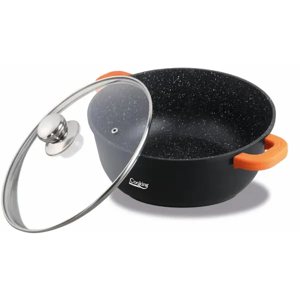 HEINNER Semioala aluminiu turnat Heinner HR-SCO-A0316A, 16 x 7.5 cm, 1.2 L, Negru