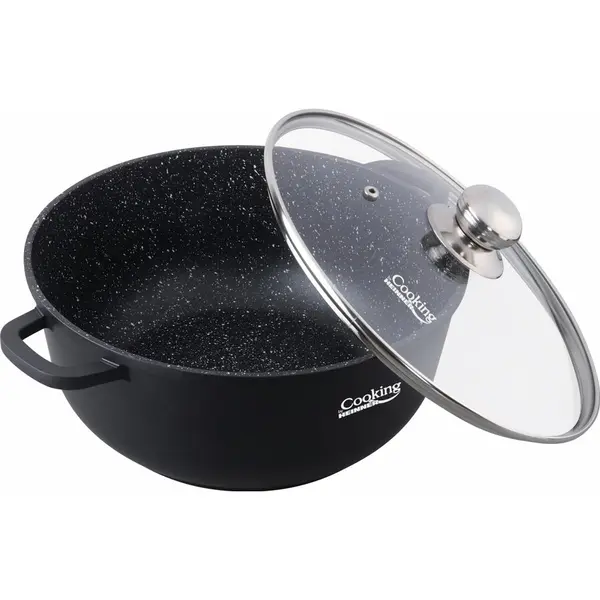 HEINNER Semioala aluminiu turnat Heinner HR-SCO-A0336A, 13.5 L, 36 x 16 cm, Negru