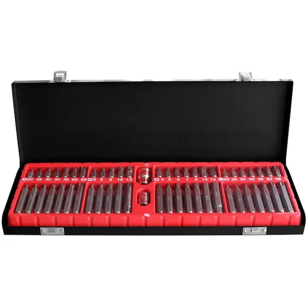 HEINNER Set 54 biti Heinner CTSM030, 30/75mm, material crom-vanadium, tip Spline, Hex Bit, Bit Torx si Securitate Torx