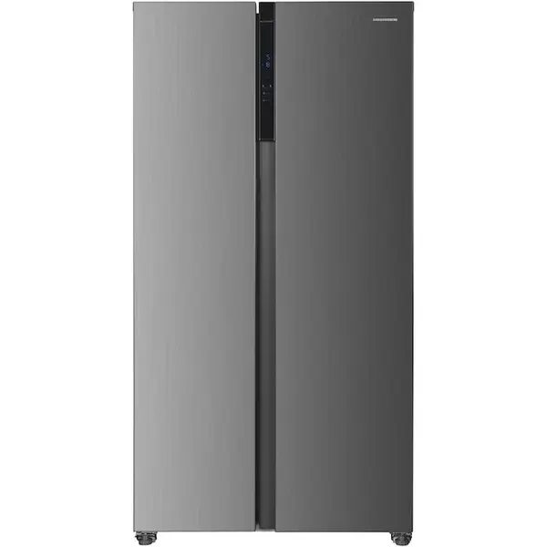 HEINNER Side by side Heinner HSBS-HM532NFXE++, Capacitate 532 l, Clasa E, Full No Frost, Display LED Touch, Alarma usa deschisa, Inaltime 177 cm, Argintiu-Inox