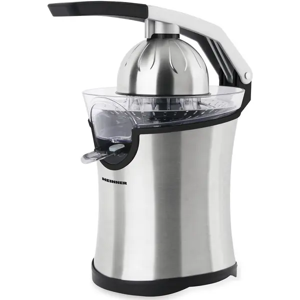 HEINNER Storcator de citrice Heinner Aren HCP-160SS, 160W, 2 conuri, filtru inox, maner cu aluminiu turnat, picioruse antialunecare, inox