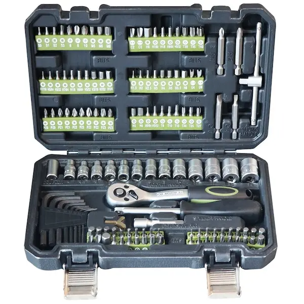 HEINNER Trusa scule multifunctionala 131 piese Heinner CTSM027, 1/4 material crom-vanadium, cutie depozitare si transport