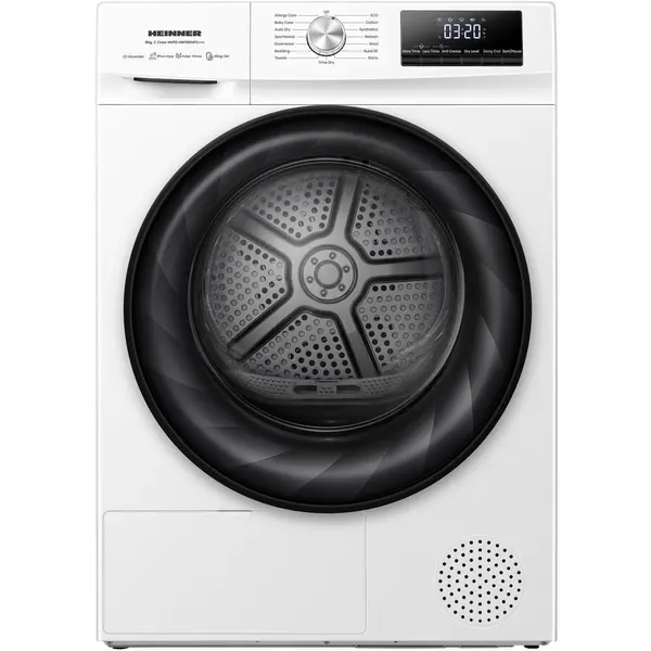 HEINNER Uscator de rufe cu pompa de caldura Heinner HHPD-HMY80IVFC+++, 8 KG, Clasa C, MOTOR INVERTER, Alb