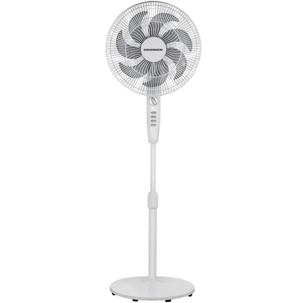 HEINNER Ventilator cu picior Heinner HSF-M750M-WH, 50W, 7 palete, timer: 2h, control mecanic, functie oscilatie 85°, 3 trepte de viteza, inaltime ajustabila, inaltime max: 130cm, alb