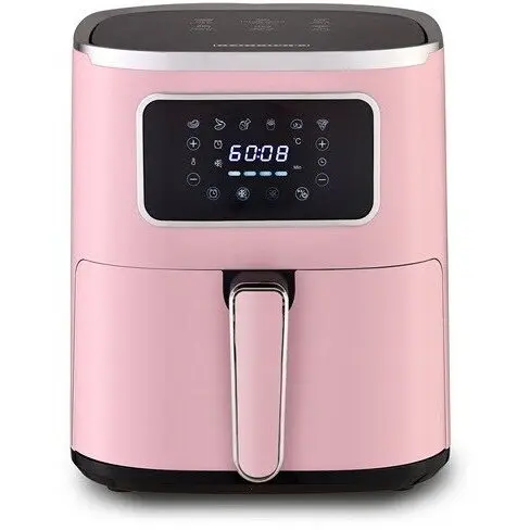 HEINRICH'S Friteuza cu aer cald Heinrich‘’s HFR 8216 Air fryer, capacitate 5 L, putere 1450 W, Roz