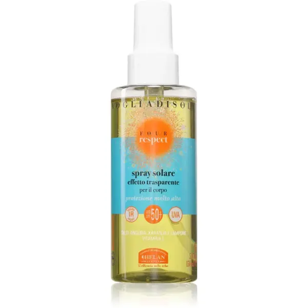Helan VOGLIA DI SOLE FOUR RESPECT Suntan Spray SPF50+ spray protector pentru plajă SPF 50+ 150 ml