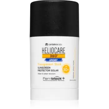 Heliocare 360° Sport Transparent Stick baton cu protectie solara SPF 50+
