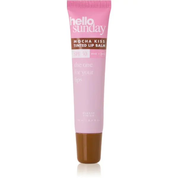 hello sunday the one for your lips tinted lip balm balsam de buze colorat SPF 50 culoare Mocha Kiss 15 ml