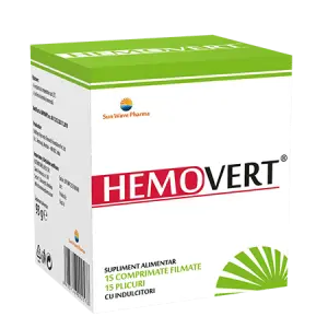 Hemovert 15 doze ( 15 plicuri + 15 comprimate)