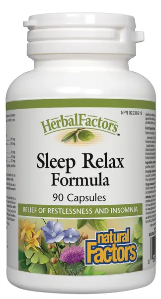 Herbal Factors Sleep Relax Formula, 90 capsule, Natural Factors