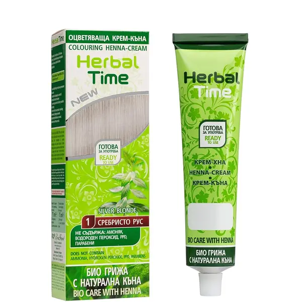 Herbal Time Henna Cream 75ml - 1 - Silver Blonde
