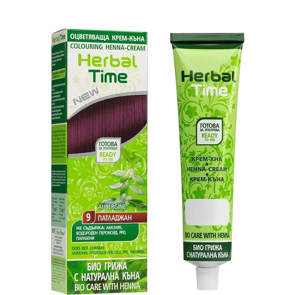 Herbal Time Henna Cream 75ml - 9 - Aubergine