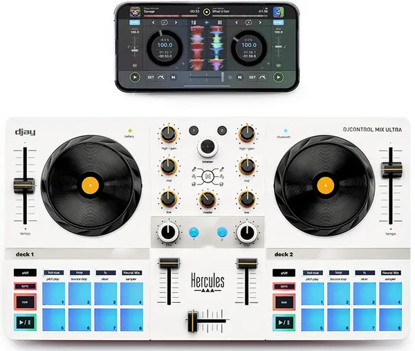 Hercules DJ controler - Mix Ultra, alb