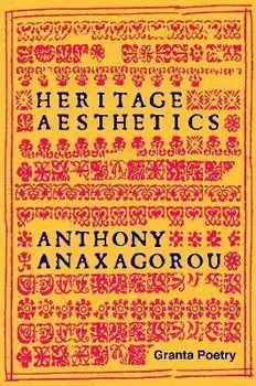 Heritage Aesthetics, Paperback/Anthony Anaxagorou