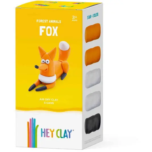 Hey Clay Set Hey Clay Forest Animals - Vulpe, Varsta 3+, Multicolor