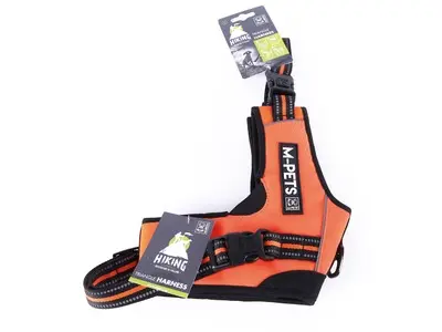 HICKING- Ham triunghiular pentru caini, portocaliu &negru- S 10818599